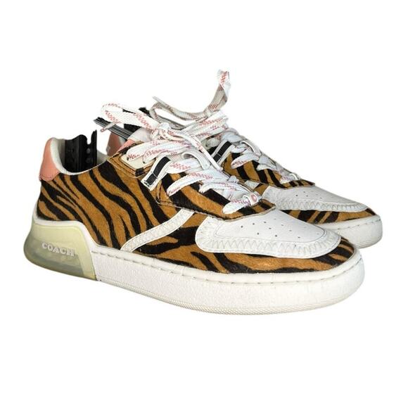 Womens Coach Citysole Court Sneaker Leopard White Size 6.5 - Picture 3 of 6